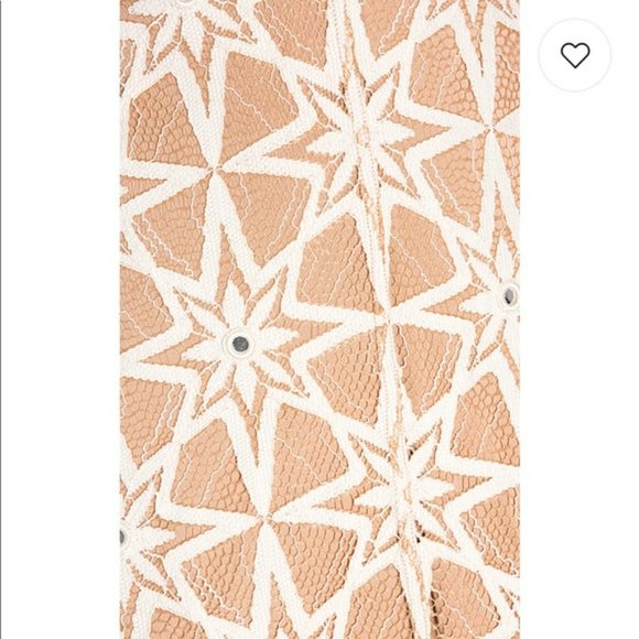 For Love and Lemons Metz Midi Dress Cream Tan Small - Picture 6 of 16